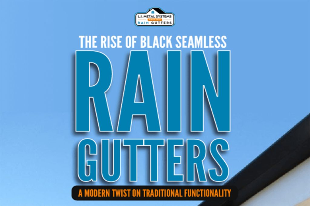 Black Seamless Rain Gutters