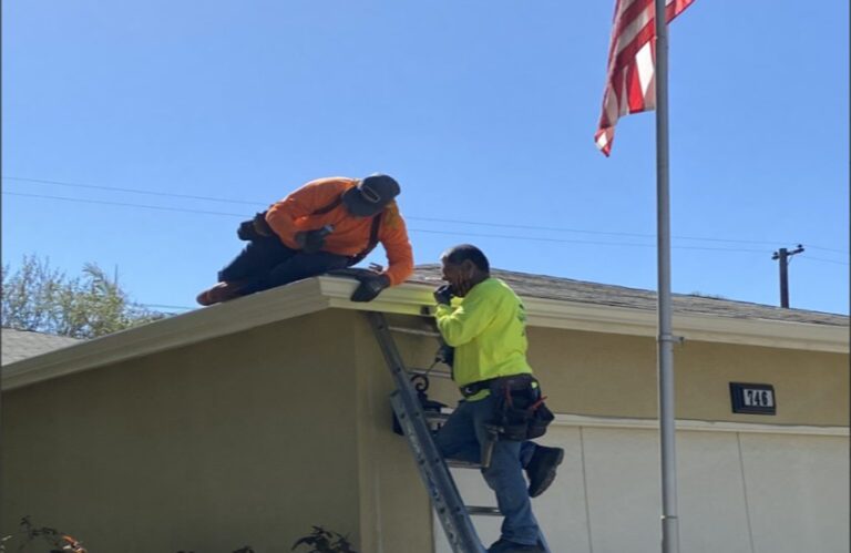 preparing rain gutters